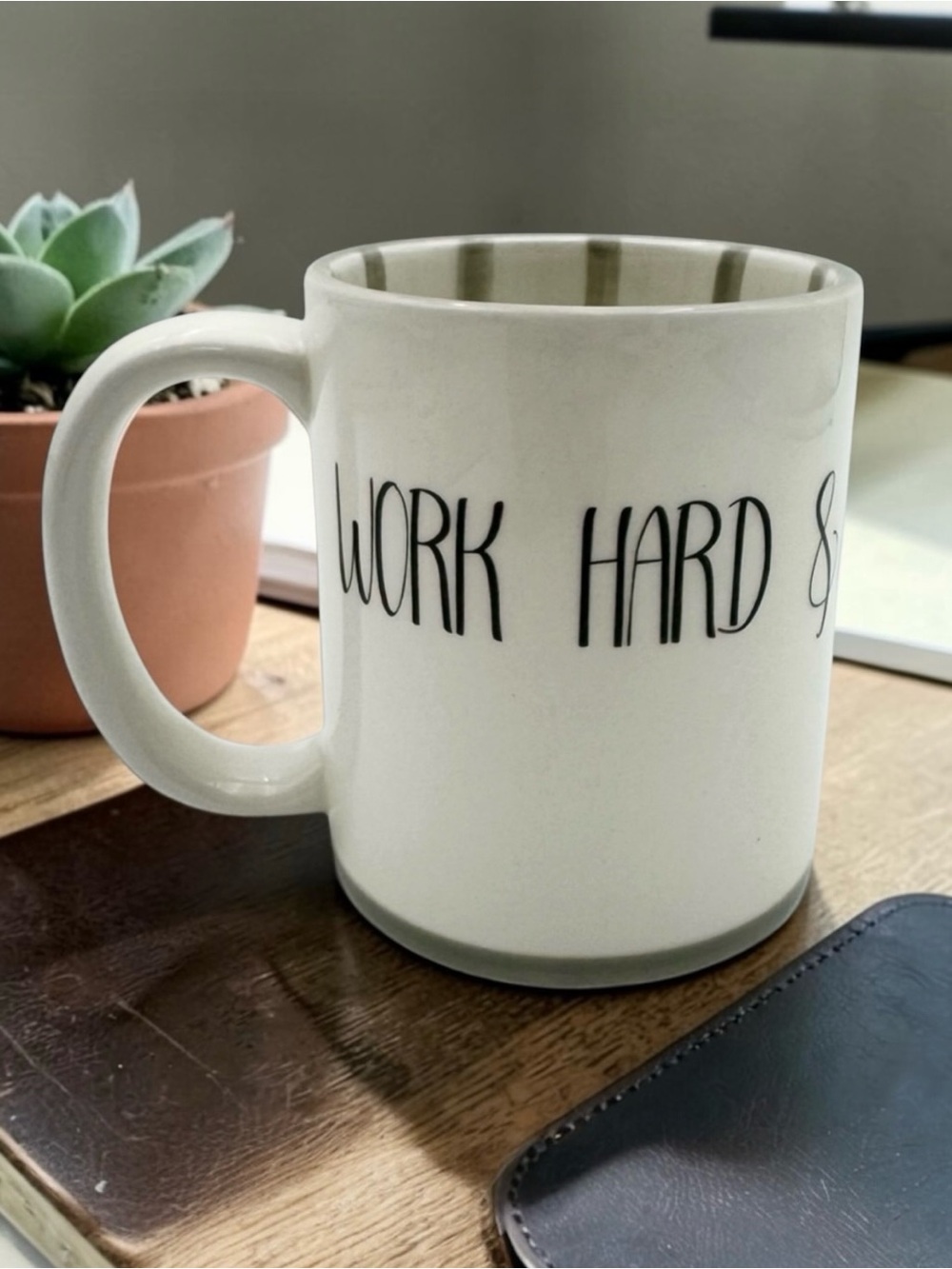 Glory Haus “Work Hard & Be Nice to People” Mug – Bee Inside – 16 oz - Inspiring